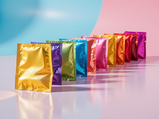 快消品包装设计作品，色彩鲜艳的产品包装，现代简约设计风格，突出产品特色