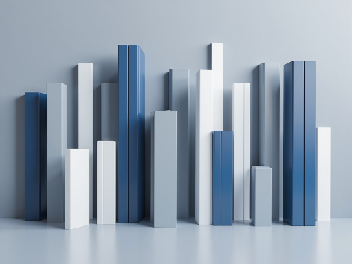 房地产品牌设计作品，现代建筑背景，简洁的logo设计，蓝白色调，体现高端品质感